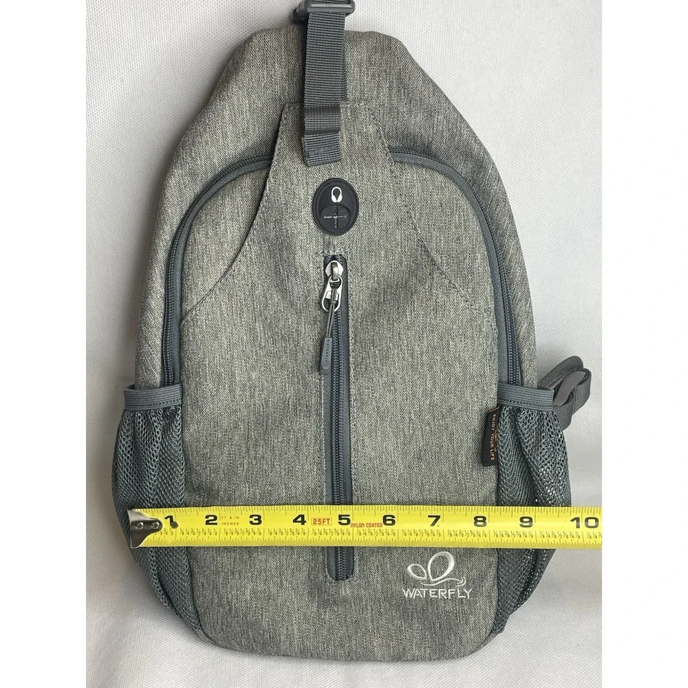 Waterfly Crossbody Sling Backpack Gray Travel Hiking Chest Bag Active Daypack